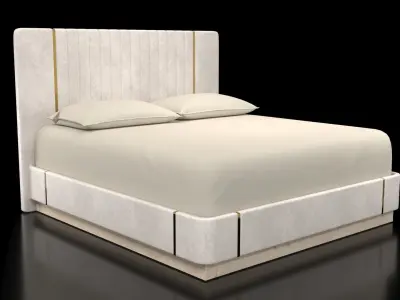 Queen Size Bed Light 3D model