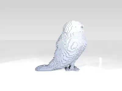 Owl Voxel 3D model