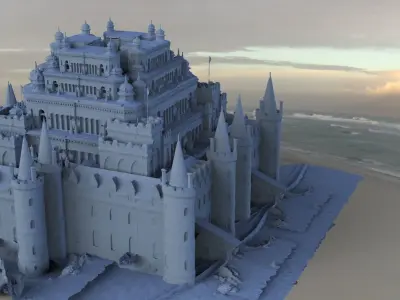 Tudor castle Fantasy version 1 3D model