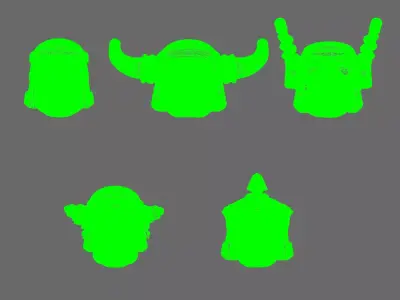 Space Orcs Lads Bucket Heads 3D print model