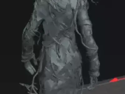 Threaded Man STL DnD Tabletop Miniature 3D Print Free 3D print model