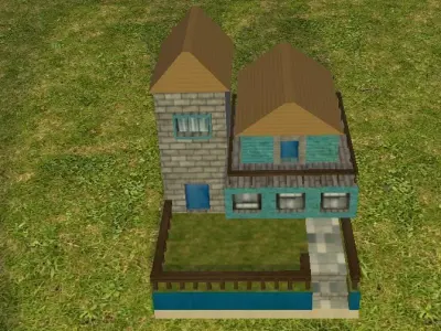 House model 3D model Free low-poly 3D model