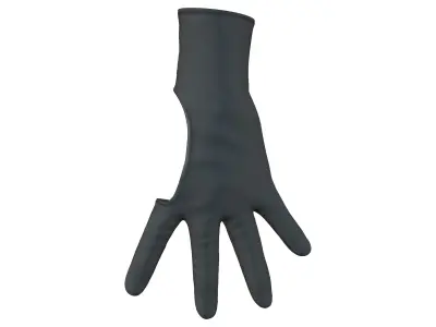 Thumbless Sci-Fi Gloves Low-poly 3D model
