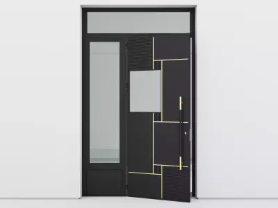 Aluminium door 284 3D model
