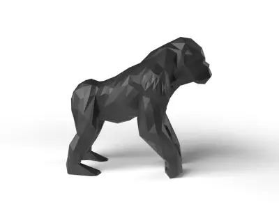 Gorilla Low Poligonal Low-poly 3D model