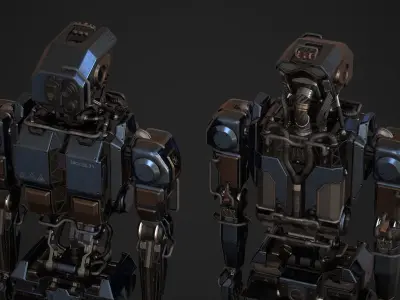 Robot M71 Low-poly 3D model