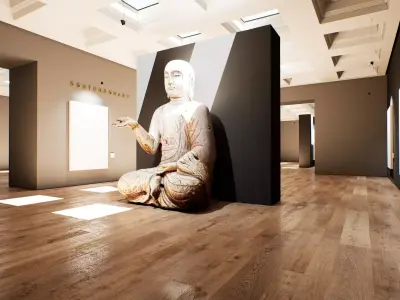 Art Gallery 010 UE4 3D model