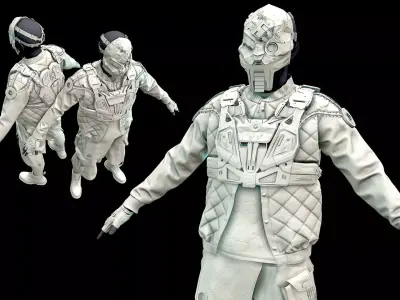CyberPunk Man 3D model
