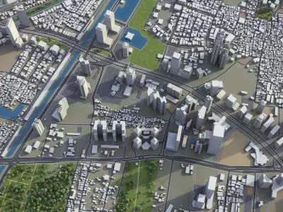 Full Area Low-poly 3D model