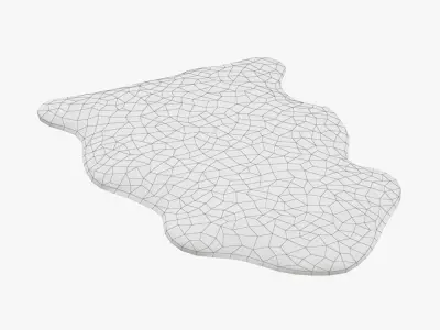 Luxe sunset sheepskin rug 3D model