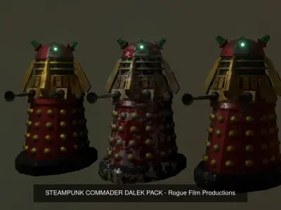 DOCTOR WHO - STEAMPUNK DALEK BUNDLE 1 by RogueFilmProductions 3D Model Pack
