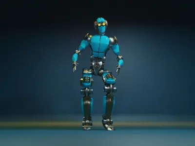 Rigged Robot 3D model