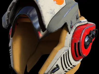 V-Wing Pilot Helmet 3D model