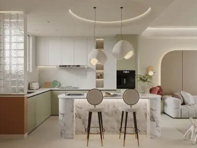    villa interior scenes 3D model get