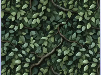 Stylized Foliage Seamless Texture Texture