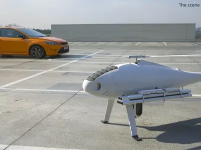  Tactical Helicopter Drone with Launcher System White 