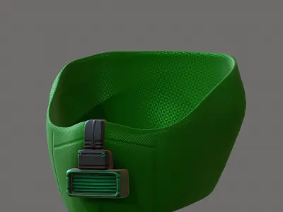 Gas mask helmet 3d model scifi Low-poly  Low-poly 3D model 209