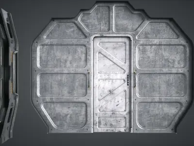 Sci Fi Corridor Marines Low-poly 3D model