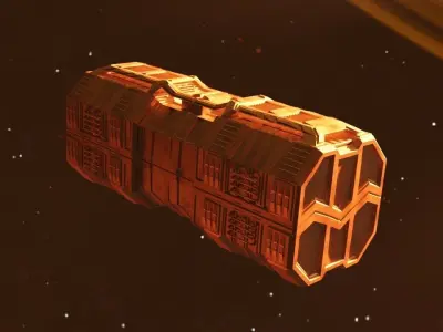 Sci-Fi Space Container  3D model