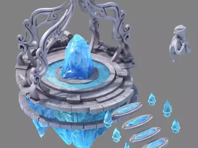 Glacier Ancient Land - Snowy God Terrace 01 3D model