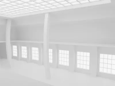 Concept space interior empty room 3 Low-poly 3D model