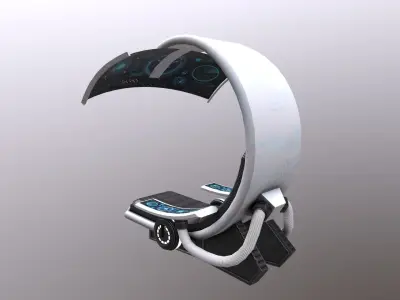 SciFi Seat Futuristic Low-poly 3D model