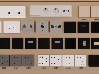 Switch and Outlet Collection-A5 3D model