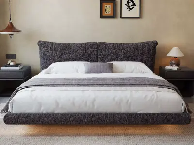 scandinavian bedroom scene 3D model