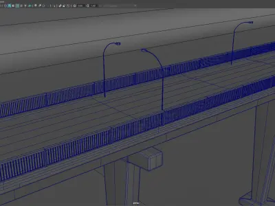 Bridge over river 3D model purchase