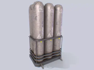 Sci fi gas tank Low-poly 3D model