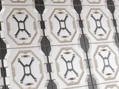 Diamond Weave Chain Link Mesh PBR SEAMLESS Texture