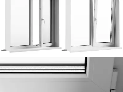 Plastic windows 3D model