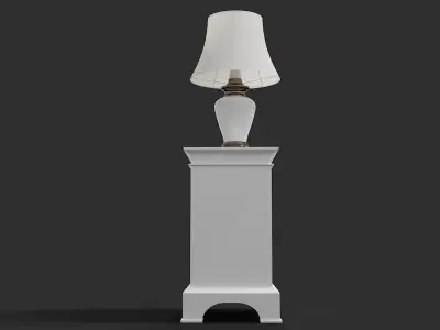 Bedside lamp and bedside table 3D model