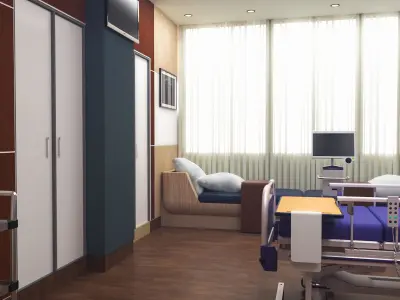 MEDICAL SPACES-HOSPITAL ROOM  3D model