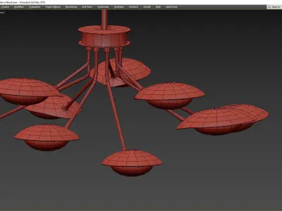 Maxim Lighting Scan 12 LED 9-Light Chandelier Low-poly 3D model