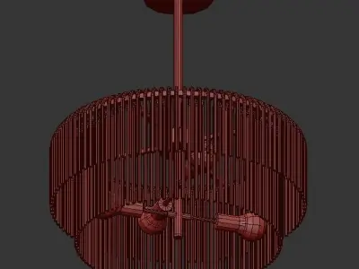 ROYALTON ceiling lamp with shade 3D model