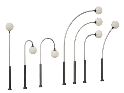 Street park lamp 3D model