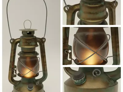 Mediaeval Lantern Design Low-poly 3D model