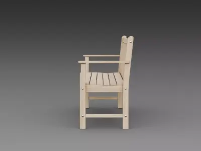 Wooden Bench 3D model order