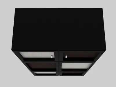 The Wardrobe wooden cabinet with doors and drawers 3D model