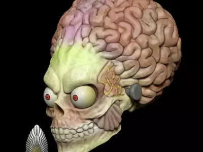 Mars Attacks Alien Mask 3D DIGITAL DOWNLOAD 3D print model