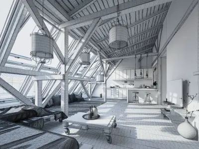 Archinteriors vol 48 - modern lofts and homes 3D model