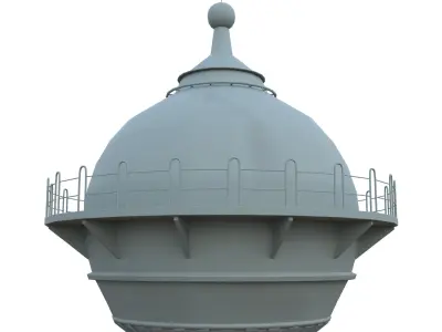 Water Tower Low-poly 3D model