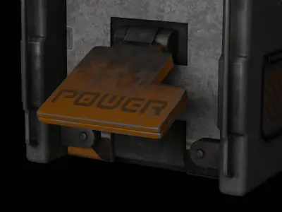 Sci-Fi Wall Switch Low-poly 3D model