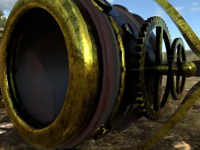 Glass - Steampunk Low-poly 3D model