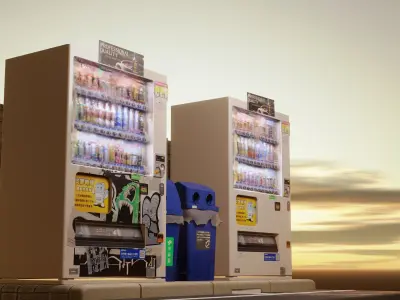 Vending Machine 4 Low-poly 3D model