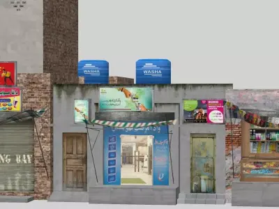 Street Shops 9 Low-poly 3D model