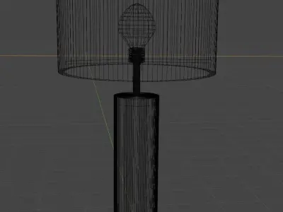 table lamp Low-poly 3D model
