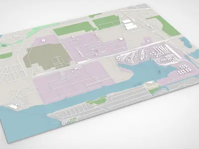 The Barbours Cut Container Terminal Houston Texas USA  Free 3D model