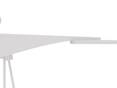 Modern Wall Mounted Shower with Minimalist Design 3D model